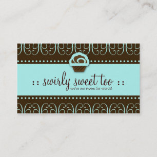 Carte De Visite bonbon 311-Turquoise tourbillonnant aussi