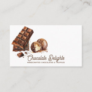 Carte De Visite Bonbons au chocolat et dessert à la truffe Restaur