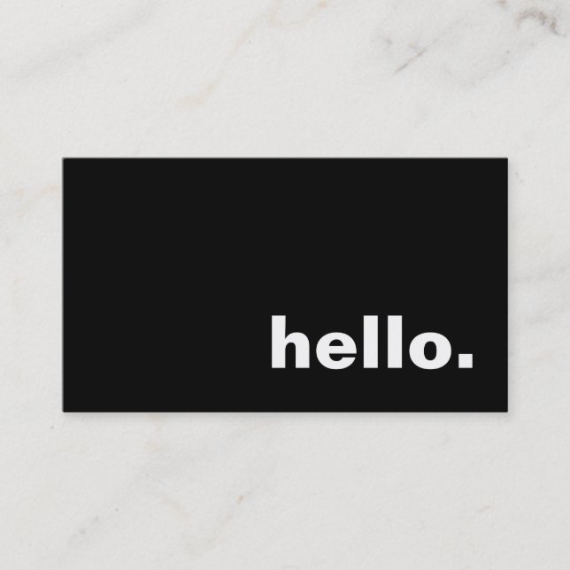 Carte De Visite bonjour (Devant)