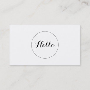 Carte De Visite Bonjour