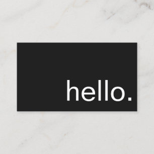 Carte de visite - bonjour