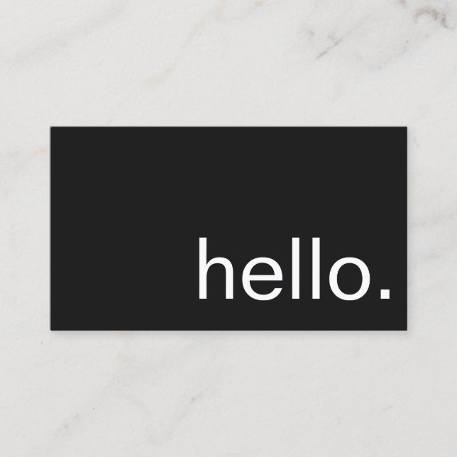 Carte de visite - bonjour (Devant)