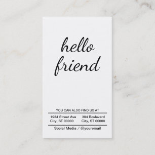 Carte De Visite bonjour ami