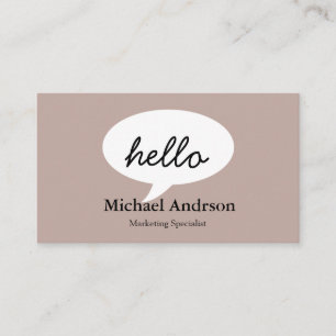 Carte De Visite Bonjour convivial