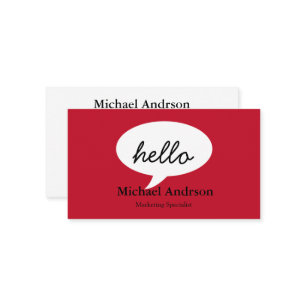 Carte De Visite Bonjour convivial