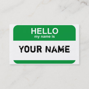 Carte De Visite Bonjour mon nom est, votre nom