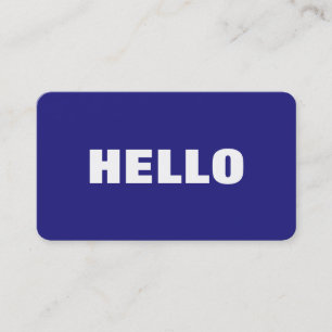 Carte De Visite Bonjour simple Bleu clair simple Professionnel