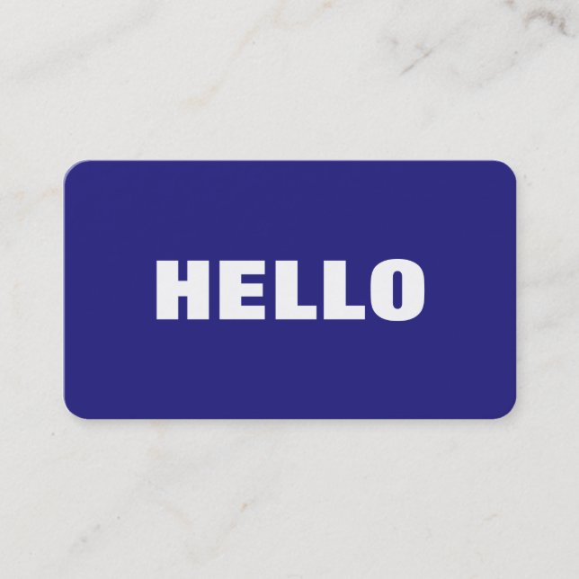 Carte De Visite Bonjour simple Bleu clair simple Professionnel (Devant)