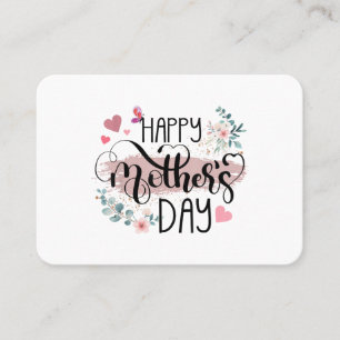 Carte De Visite Bonne fête des mères 2025 mignonne florale pour le