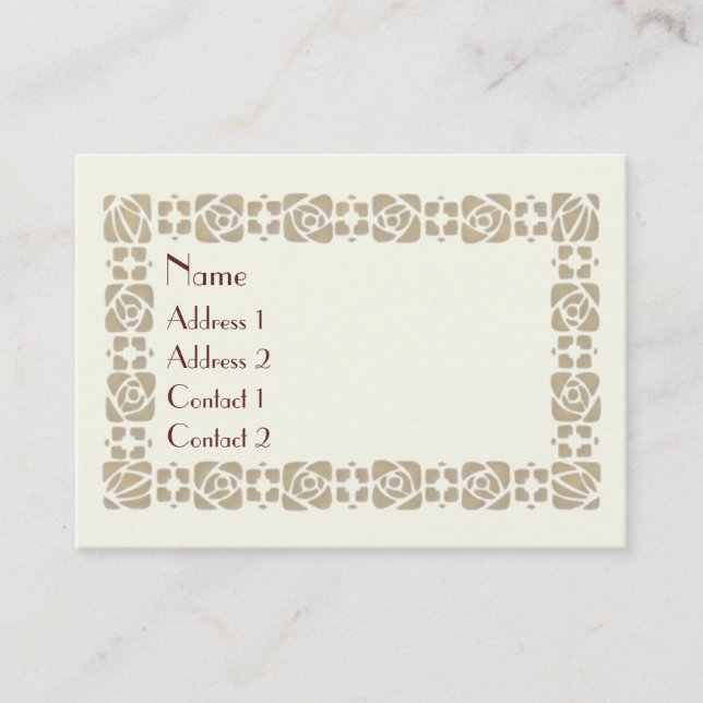 Carte De Visite Bonnes Fêtes Art nouveau (Devant)