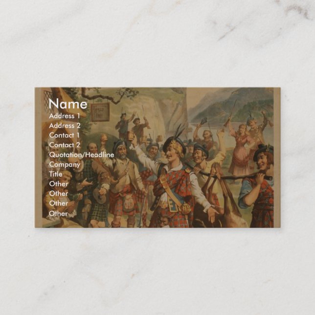 Carte De Visite Bonnie Scotland (Devant)