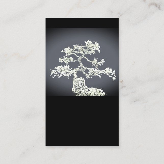 Carte De Visite bonsai arbre audacieuse nature artistique art en n (Devant)