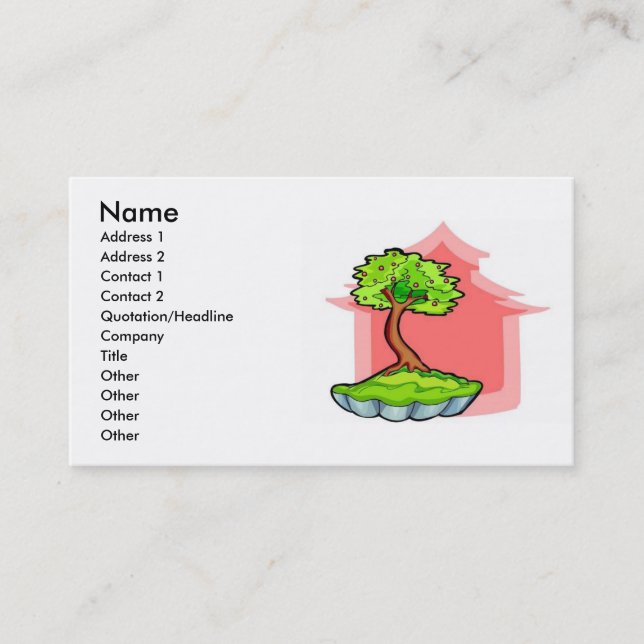 Carte de visite Bonsai Tree (Devant)