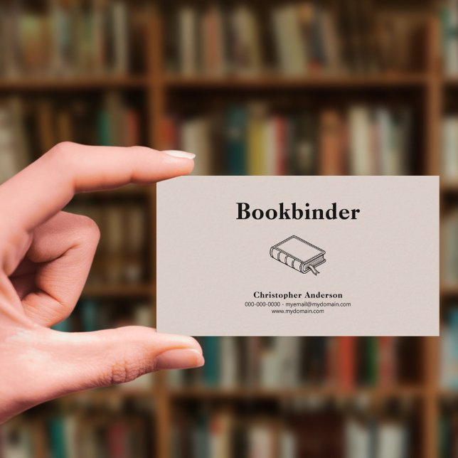 Carte De Visite Bookbinder (Bookbinder Business Card)
