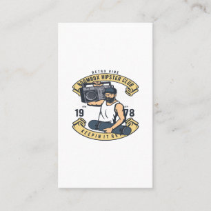 Carte De Visite Boombox Hipster Club