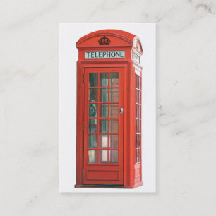 Carte De Visite Booth de téléphone rouge