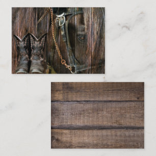 Carte De Visite Boots À Cheval De Style Occidental Et À Cowboy