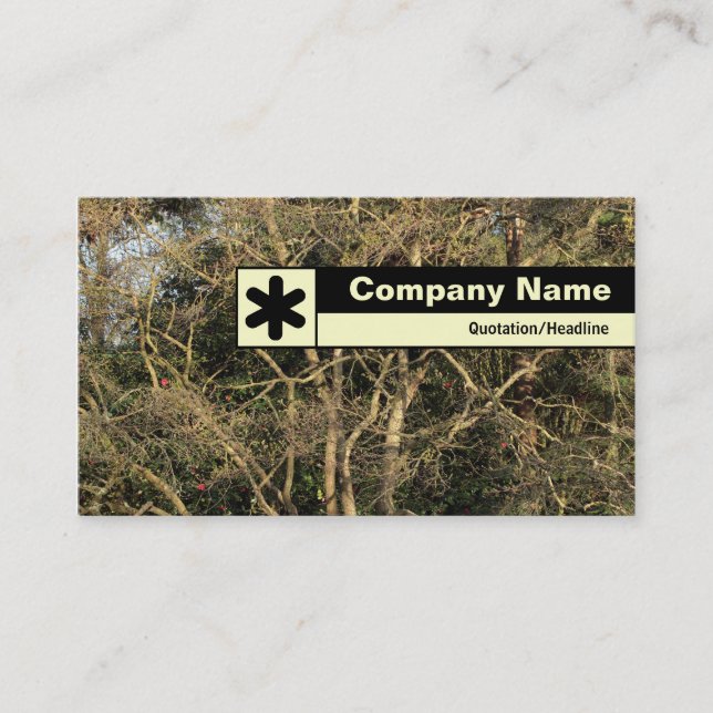 Carte De Visite Bord étiqueté - Branches dorées (Devant)