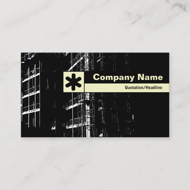 Carte De Visite Bord étiqueté - Construction HC (Devant)
