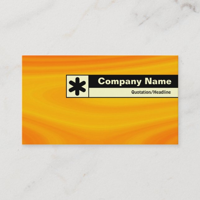Carte De Visite Bord étiqueté - Crème orange (Devant)