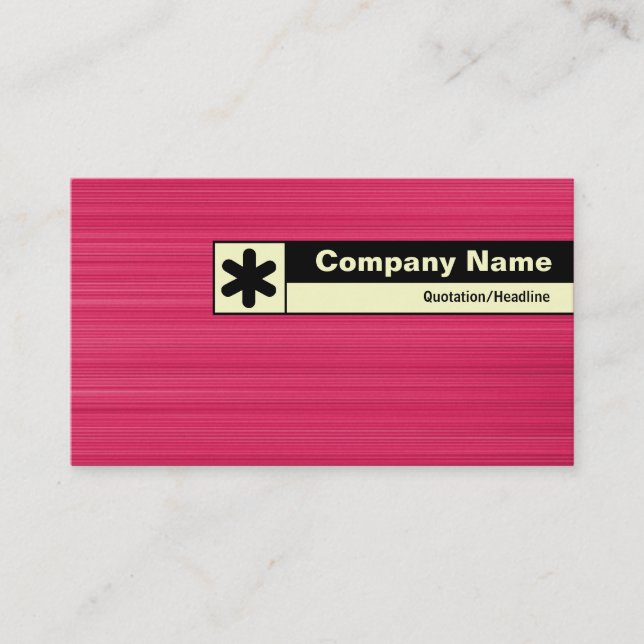 Carte De Visite Bord étiqueté - Crimson brossé (Devant)
