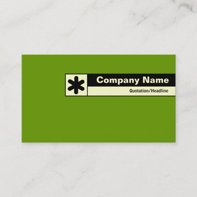Carte De Visite Bord étiqueté - Vert 669900 (Devant)