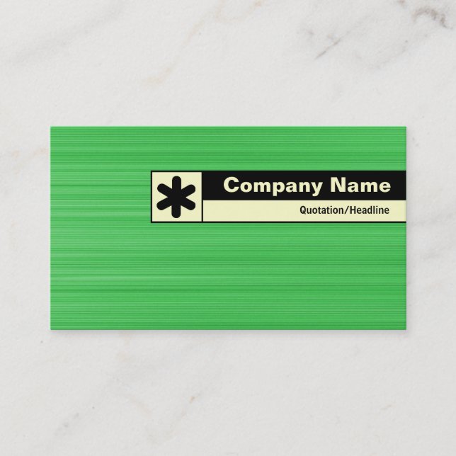 Carte De Visite Bord étiqueté - Vert brossé (Devant)