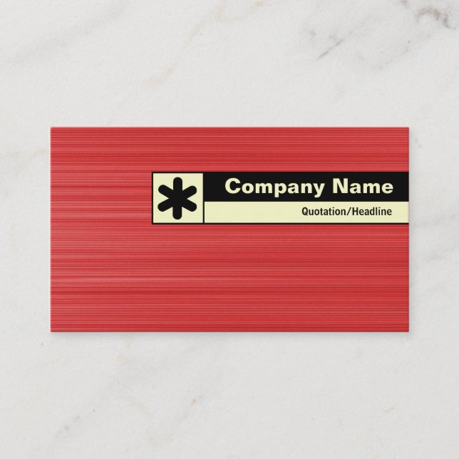 Carte De Visite Bord marqué - Rouge brossé (Devant)
