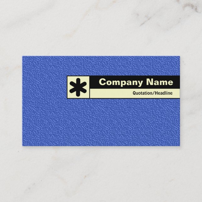Carte De Visite Bord marqué - Tex en relief bleu (Devant)