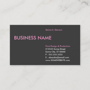 Carte De Visite bord rose doux