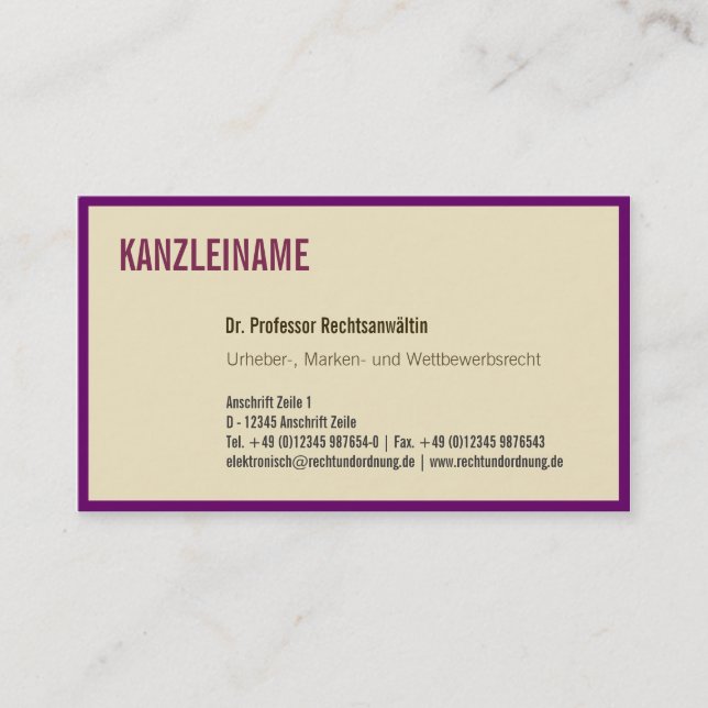 Carte de visite bordure (Devant)