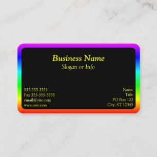 Carte De Visite Bordure arc-en-ciel