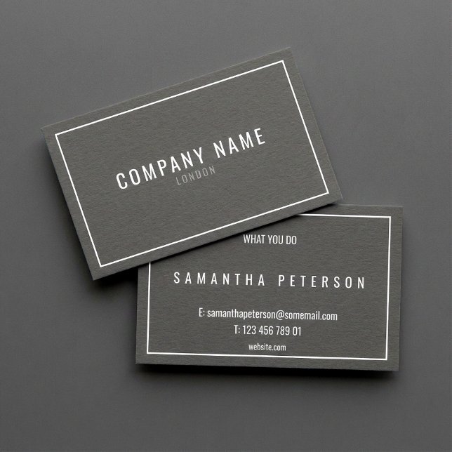 Carte De Visite Bordure blanche mince (Thin white border professional business card.)