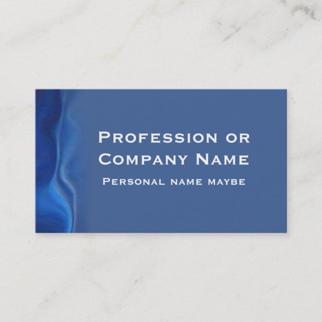 Carte De Visite Bordure Bleue Abstraite Moderne -- Entreprise/Prof (Devant)