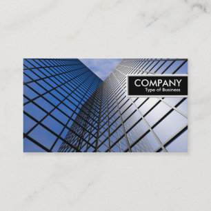 Carte De Visite Bordure - Bloc de bureaux réfléchissant