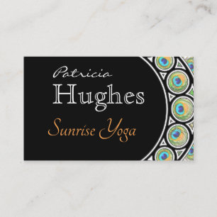 Carte De Visite Bordure de plumes de paon