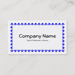 Carte De Visite Bordure de tulipe 3d - Bleu sur blanc