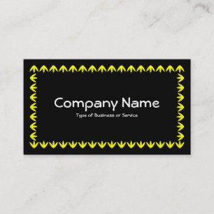 Carte De Visite Bordure de Tulipe 3d - Jaune sur Noir