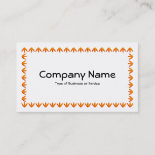 Carte De Visite Bordure de tulipe 3d - orange sur blanc
