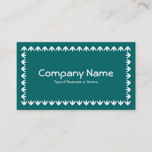 Carte De Visite Bordure de tulipe - Blanc sur Vert mousse