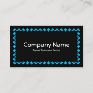 Carte De Visite Bordure de Tulipe - Ciel bleu sur noir