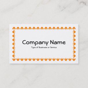 Carte De Visite Bordure de tulipe - Orange sur blanc
