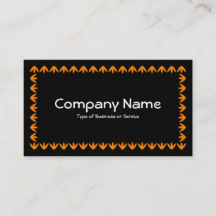 Carte De Visite Bordure de tulipe - orange sur noir