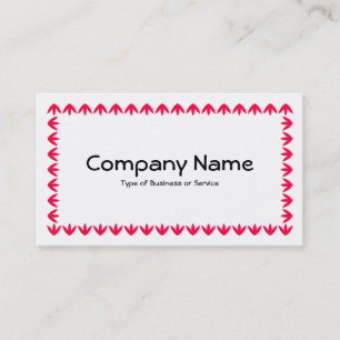 Carte De Visite Bordure de tulipe - Rouge sur blanc