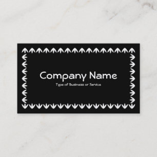 Carte De Visite Bordure de tulipes 3d - Blanc sur noir