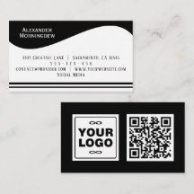 Bordure d'étiquette plate - Vague blanc 1 - logo +