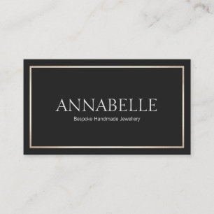 Carte De Visite Bordure d'or design Black Professional Designer