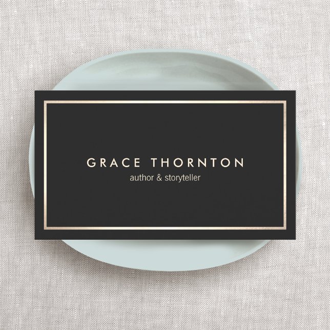 Carte De Visite Bordure d'or noir (Créateur téléchargé)