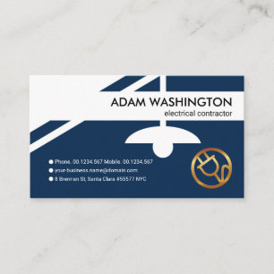 Carte De Visite Bordure du commutateur d'ampoules électriques ble