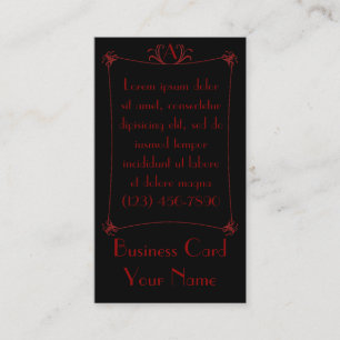Carte De Visite Bordure Élégante Personnalisable Avec Monogramme